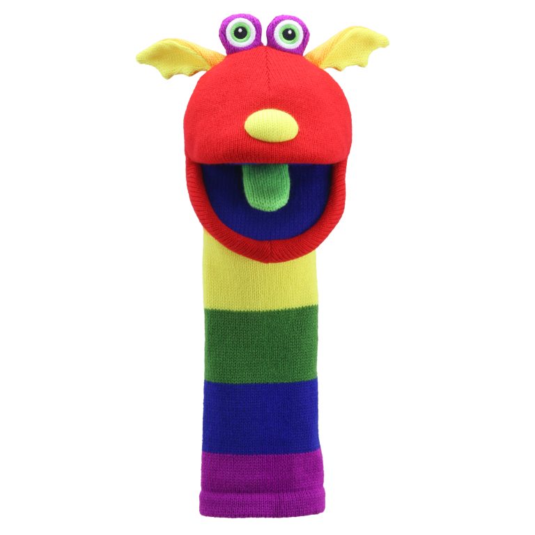 Monster sock hand puppet Sunny with sound - Puppet Company